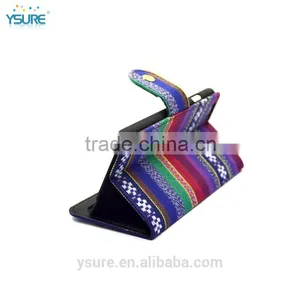 Chinese Style Fashion Light Fabric Wallet Leather Phone Case For OnePlus One With PVC ID and Credit Card Slots thumbnail-5