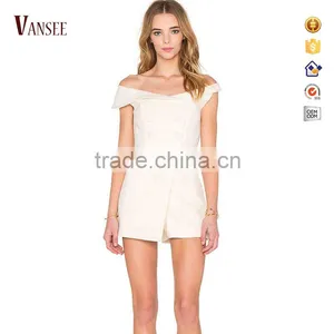 Short Sleeve Plain Solid ColourJumpsuit For Women thumbnail-1