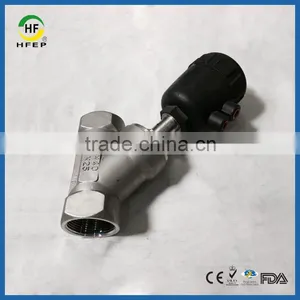 Thread Sanitary Single and Double Pneumatic Actuator Angle Seat Valve thumbnail-3