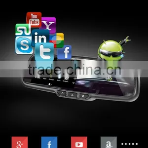 5.0 Inch Touch Screen Multifunctional Rear View Mirror Quad Core CPU Android 4.42system With OEM Bracket thumbnail-4