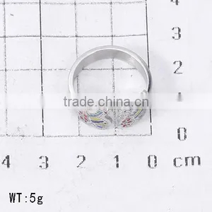 2016 New Arrival Fashion Silver 3161 Stainless Steel Colorful Lovely Bear Finger Ring thumbnail-6