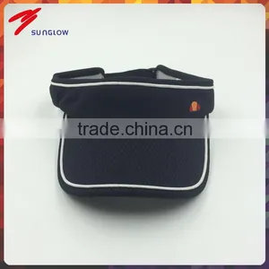 Custom Design Fashion 100% Cotton Black Sun Visor With Embroidery thumbnail-1