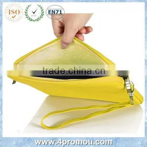 Canvas Zipper Tablet Bag Handbag Laptop Sleeve for Student Yellow thumbnail-2