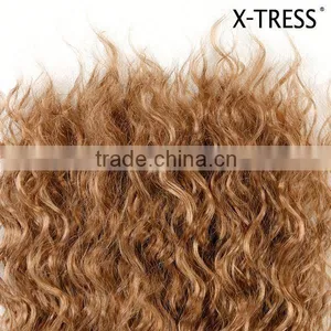 27 Strawberry Blond Modern Style Excellent Quality Long Curl High Tempreture Flame Retardant Synthetic Hair Extension Weaves thumbnail-5