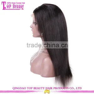 Top Quality Brazilian Virgin 18 Inches Human Hair Wig Lace Front Large Stock Natural Black Middle Part Wigs thumbnail-5