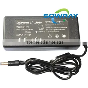 Notebook pc Adapter 12V 6A Charger ac 100-240V Power 72w dc 5.5*2.5mm pc Power Charger thumbnail-1