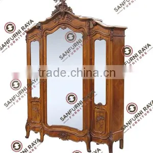 French Style Armoires or Wardrobe Three Doors thumbnail-1