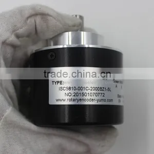 ISC5810 5 24VDC 2000ppr 58 mm 10mm CNC System Machine Solid Shaft Encoder Optical Price Incremental Rotary Encoder thumbnail-4