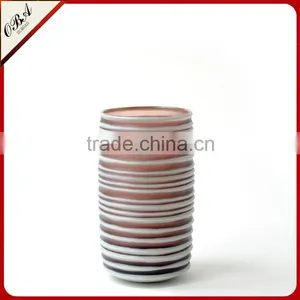 Wholesale Handmade Purple Cylindrical Glass Vase, Hand Carved Art Glass Flower Vase Bottle thumbnail-6
