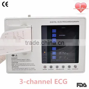 Digital 3-channel Color Electrocardiograph ECG EKG Machine thumbnail-1