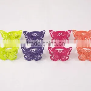 2016 New Butterfly Paper Wedding Party Napkin Ring Serviette Table Decor thumbnail-3