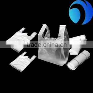 Reach Food Grade Biodegradable Smilety Coffee/Bread Packing Plastic T Shirt Bread Bag Take Away thumbnail-1