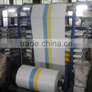 Yellow Blue Green Strip pp Woven Bag Valve PP WOVEN BLOCK BOTTOM POLYPROPYLENE 25kg CEMENT VALVE BAG thumbnail-2