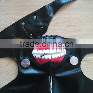 Japan Anime Tokyo Ghoul Kaneki Ken Adjustable Zipper Masks PU Leather Cool Mask thumbnail-1