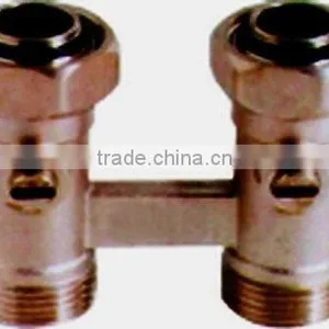 Brass Fittings Nickel Plated Brass Heating Valve,Straight Double New Type 3/4"X3/4" thumbnail-1