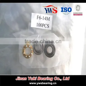 F6-14 F6-14M SF6-14M 6*14*5mm Axial Mini Brass Steel Cage Chrome Stainless Steel Thrust Ball Bearing F6-14 thumbnail-1