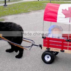 4 Wheel Small Wood Folding Dog Pulling Wagon thumbnail-3