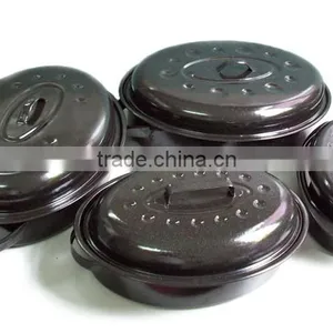 Exhaut Safety Design Restaurant Ceramic Coating Duck Oval Roaster thumbnail-5