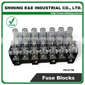 FS-017B 600V 10 Amp 7 Way Midget Type Din Rail Glass Fuse Holder thumbnail-2