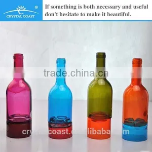 Wine Bottle Tea Light Candle Holder; Decorative Candle Holder thumbnail-1