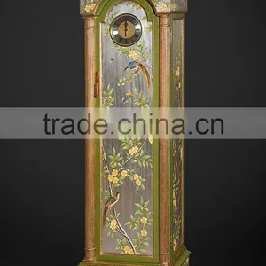 Noble Elegant Home Decorating Grandfather Clock , European Style Wooden Hand Painted Floor Clock, Gothic Wooden Clock thumbnail-3