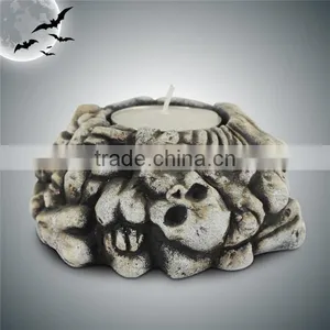Resin Halloween Skull Candle Holder thumbnail-4