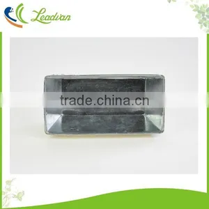 Metal Balck White Flower Desk Square Decorative Pot thumbnail-5