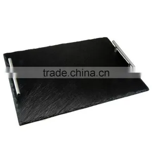Rectangular Black Natural Slate Food Serving Tray thumbnail-1