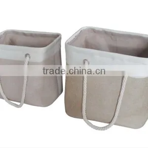 Store More EVA Linen Household Small Laundry Bag With Cotton Handle thumbnail-3