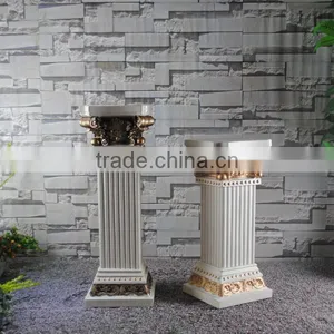 Polyresin Golden Europe Style Wedding Decoration Square Pillars Design thumbnail-5