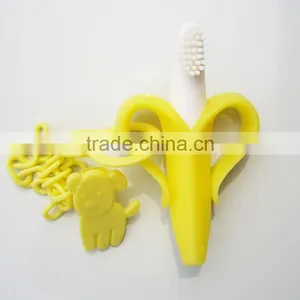 100% Eco-Friendly Silicone Baby Training Toothbrush/Baby Banana Bendable Training Toothbrush for Infant thumbnail-5