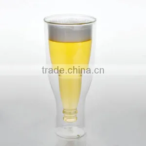 Hot Style Promotion Double Wall Beer Glass Cup thumbnail-2