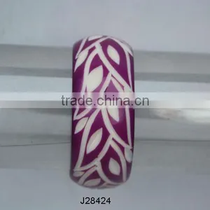 Curving Work Resin Bracelet in Purlple Colour thumbnail-1