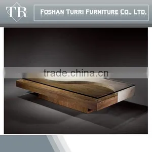 Modern White and Yellow Veins Stone Combined Console Table With Glass thumbnail-6