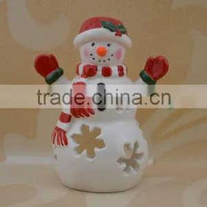 Factory Direct Ceramic Christmas Candle Holder for Painting thumbnail-2