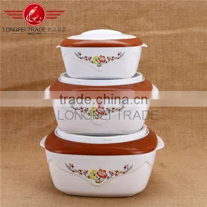 High Quality 3PCS Stainless Steel Inner Plastic Insulated Food Warmer thumbnail-1