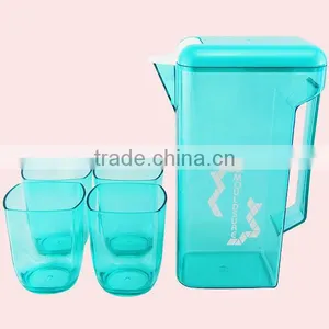 1600ml Fashionable Plastic Water Jug With Cups thumbnail-4