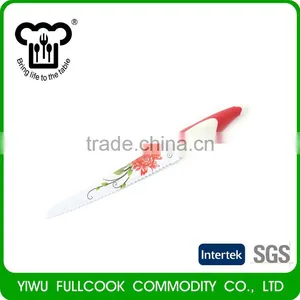Industry Leader Red Flower Pattern Bread Meat Fruit Vegetable Paring Knife Set thumbnail-2