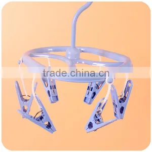 C215 Drying Clothes Plastic Hanger With Clips Ellipse Shape thumbnail-4
