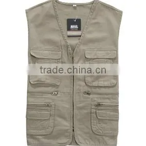 New 2017 Man Clothes Quick Drying Multiple Pockets High Quality Casual Male Vest Hunting and Fishing Vests for Men thumbnail-1
