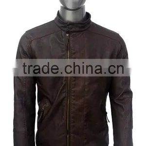 ALIKE Men Jacket pu Jacket Garment Dye Jacket thumbnail-1
