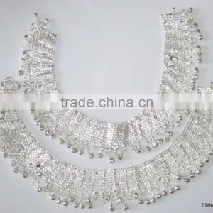 BROAD Anklets Silver Tone Payal thumbnail-1