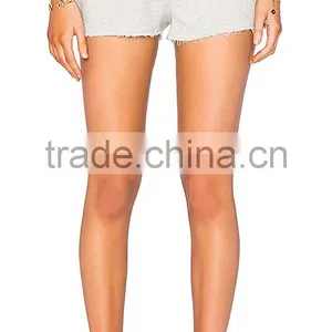 MGOO New Summer Slim Fit Gym Wear Athletic Shorts Women Hot Sexy Girls Short Pants With Raw Cut Hems thumbnail-3