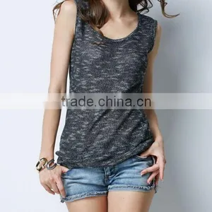 F20027B Round Neck Ventilation Women Knitting Vest Europe Sleeveless Vest thumbnail-4
