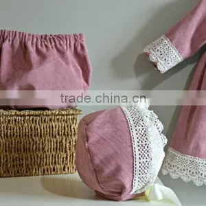 Lace Christmas Dresses Mother Daughter Matching Dress Baby Girl Frocks With Baby Bloomers thumbnail-4