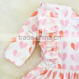 Baby Girls Valentine's Day Dress Kids Fall Long Sleeve Ruffle Dress thumbnail-2