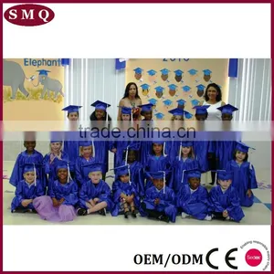 High Quality Graduation Hood Cap and Gowns Blue Graduation Gown thumbnail-1