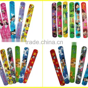 Kids Color Print Slap Bracelets Cartoon Print Slap Band thumbnail-4