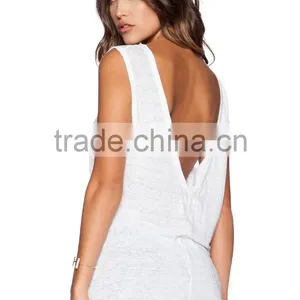 Linen Blend Low Back Tank thumbnail-1