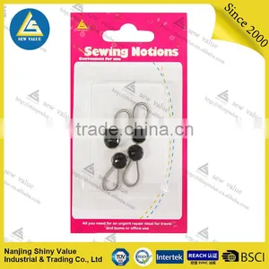 Removable Metal Button Collar Extenders With Spring for Shirts/jeans/trousers With Black Crystal Mounted thumbnail-5